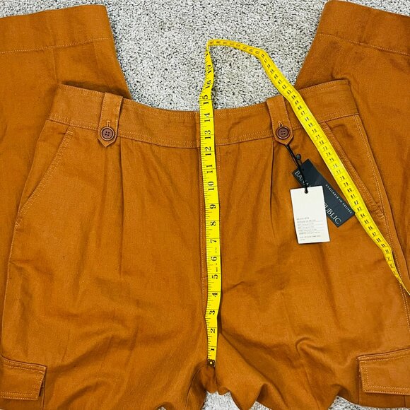 Banana Republic Rust Orange Tapered High Rise Cargo Pants - Picture 9 of 10